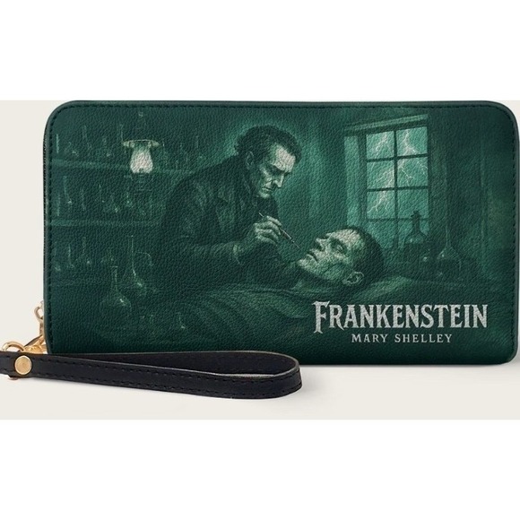 lettoria Other - "Frankenstein" Mortuary MossWallet Goth Halloween New NWT Mary Shelley Gothic